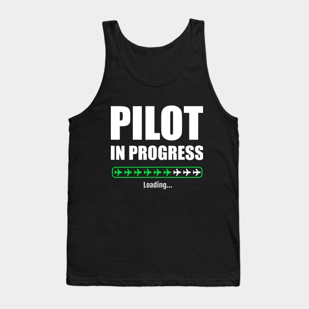 Pilot in progress green plane bar Tank Top by VFR Zone